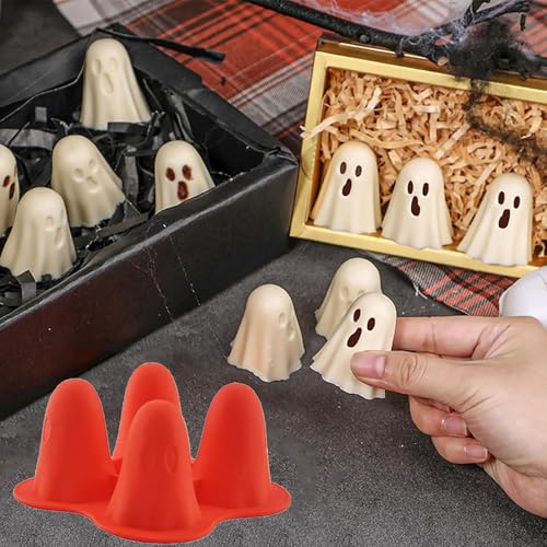 Halloween 3D Ghost Silicone Chocolate Mold for Cakes, Candies & Decorations