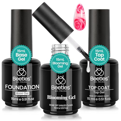 Beetles Gel Nail Top Coat & Blooming Gel Set 3PCS 15ML - I-Clear-3