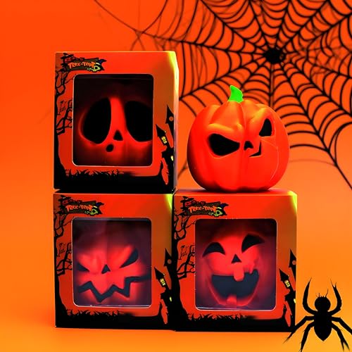 Halloween Pumpkin Desk Decor - 3D Printed Spooky Indoor & Outdoor Decoration - Variation C