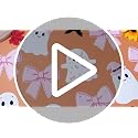 Pink Bow Ghost Halloween Banner Decorations - Party Set of 3