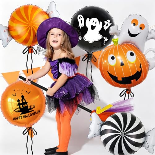 Halloween Balloons Set with Ghost Pumpkin Variation - Indoor Outdoor Decorations