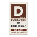 Duke Cannon Big Brick of Soap - Old Glory | 10oz Triple-Milled Bar Soap for Men | Long-Lasting Leather & Tobacco Scent | Supports U.S. Veterans