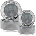 120 Pcs Disposable Pewter Paper Plates Set for Medieval Pirate Knight Castle Renaissance Party 7 & 9 Inch Variation of THIS listing