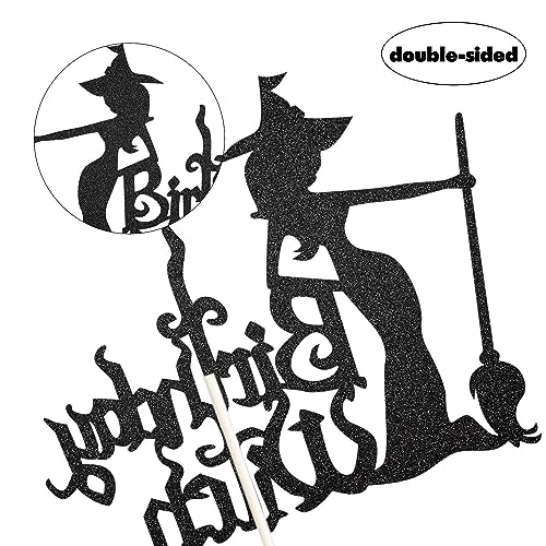 Birthday Witch Cake Topper, Happy Decor for Girl’s Halloween Party