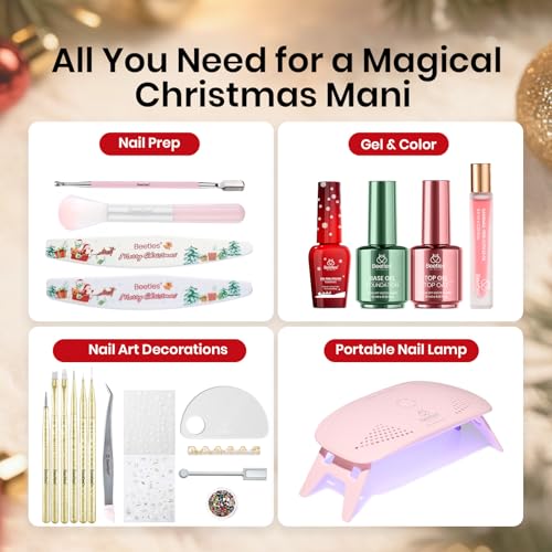 Beetles Gel Nail Polish Kit with UV Light - 6 Colors & Nail Tools - Merry Glitz
