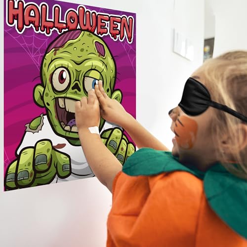 Halloween Zombie Eyeball Game Set for Kids - Party Decorations & Fun Activity