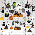 Halloween Hanging Swirl Decorations 36 Pcs Ceiling Streamers Ghost Pumpkin Witch