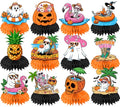 Summerween Halloween Honeycomb Centerpieces - 12 Pack, Pumpkin Ghost Skull Decor