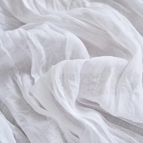 12 Pack Ivory White Cheesecloth Table Runner 10FT Fall Boho Wedding Decor
