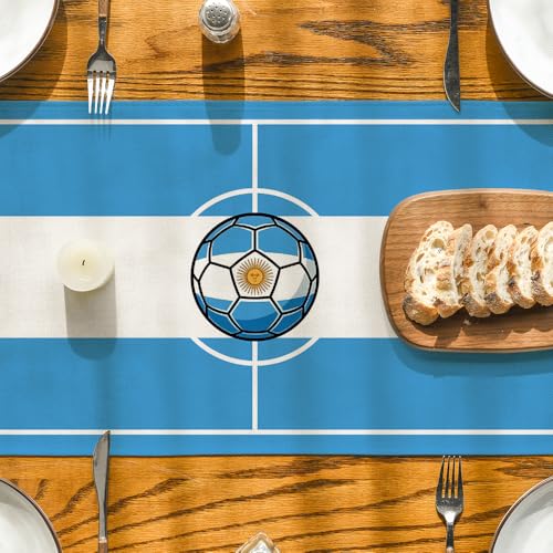 Argentina Flag Soccer Table Runner - 13x72 Inch Kitchen & Dining Decor