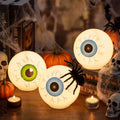 Halloween Eyeball Decor Orbs with LED Lights - 3 Pack Glass Haunted Props