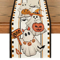 Halloween Table Runner 13x108 Inch Beige Spun Polyester Home Decor - Artoid Mode