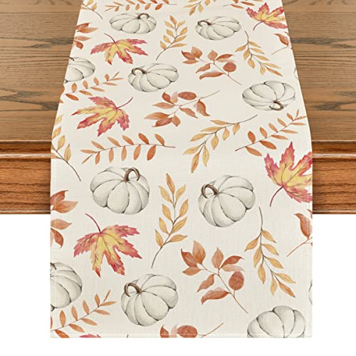 13x72 Inch Fall Table Runner - Orange Polyester Home Decor for Dining & Parties
