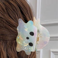 Laser Ghost Hair Clips - Halloween Colorful Ghost Claw Clips for Thin & Thick Hair, Medium Size