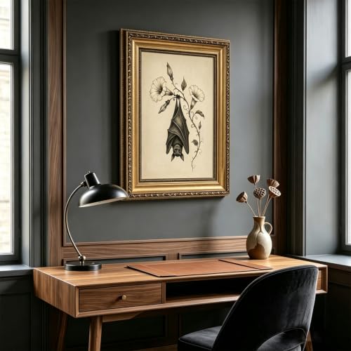Bat Wall Art Canvas Print - Gothic Style 9x11 Inches Variation Bat 1