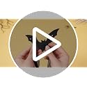 Halloween Bat Garland Set with Ribbons - Black Flying Bat Banners for Decorations