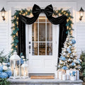 Black Velvet Christmas Bow - Large 16x79 Inch Holiday Wreath & Decor, Wedding & Party Accessory
