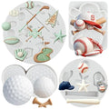 Golf and Baseball Silicone Mold Set - 4 Piece Sports Theme Cake Decorating Molds - Style E