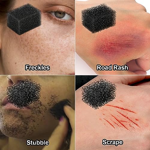 Fake Blood Set with Spray & Sponge for Halloween & Stage Makeup - 6PCS