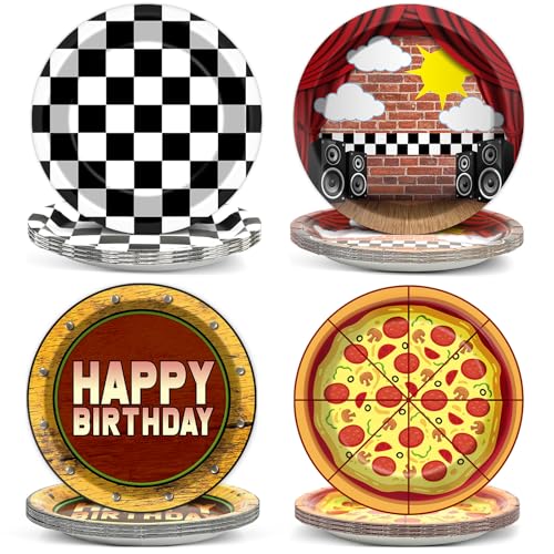 48 Pack 7-Inch Horror Game Party Paper Plates - Spooky Birthday Tableware