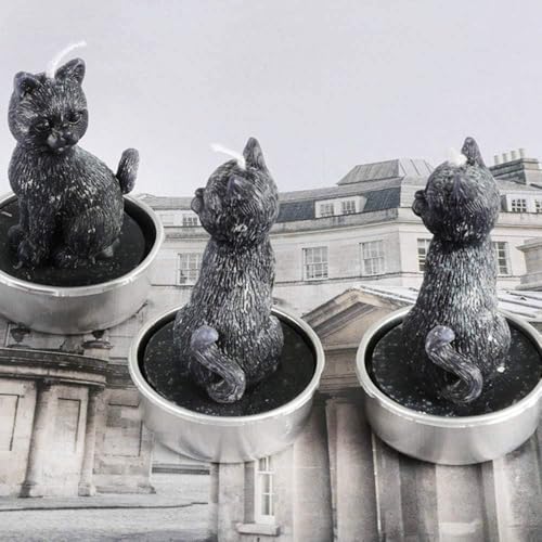 Black Cat Tealight Candles Set of 12 - Home Decor Halloween Party Ornaments