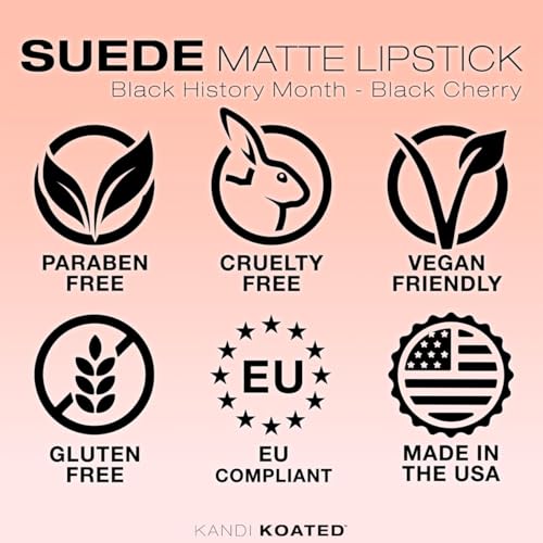 Black Cherry Matte Lipstick - Lip Makeup with Rich Pigment & Cruelty-Free Formula