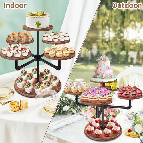 Large 3-Tier Wooden Cupcake Stand for 50 Cupcakes - Variation L