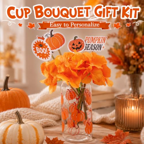 Fall Pumpkin Gift Set for Women Halloween Basket with Candle Socks & Decor - Variation: Fall Pumpkin