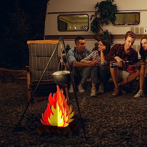 Fake Campfire Flame Decoration Set - Yellow Orange 6 Pack for Parties