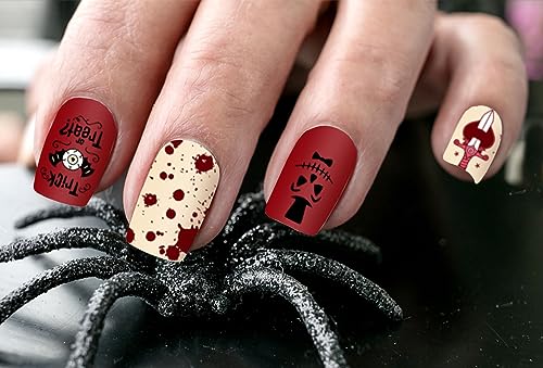 Halloween Nail Art Stamping Plates Set - Spiderweb Jack-o'-Lantern Skull Design - Style4