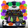 Halloween Car Decorations Kit with Banner Balloons & Tassels for SUV Truck