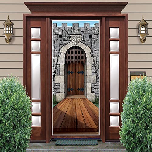 Medieval Castle Door Cover Set - 2 Pack Enchanted Entrance Decorations for Fantasy Parties