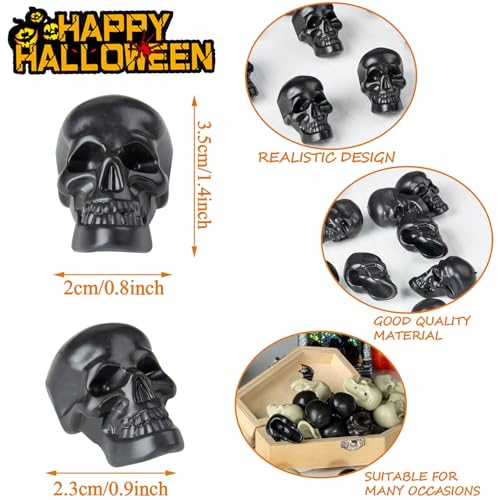 20 Pieces Realistic Halloween Skull Decorations - 0.8 x 0.9 x 1.4 Inches