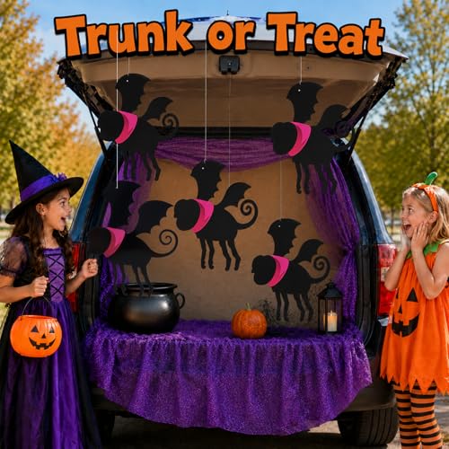 Pink and Black Flying Monkey Decorations - Wizard Party Hanging Set, 18 Pcs
