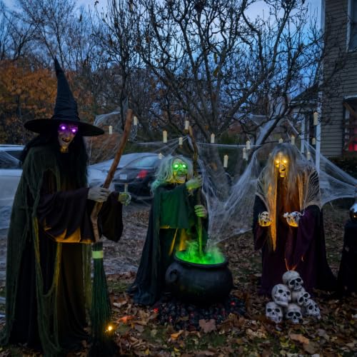 2 Pack RGB Glowing LED Eyes with Remote Timer for Halloween Skeletons & Decorations
