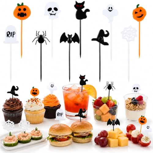 Halloween Toothpicks 100 Pcs Food Picks Cupcake Toppers Party Decor