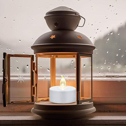 100 Pack Flameless LED Tea Lights Candles - Flickering Warm White, 200+ Hours