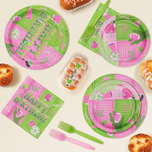 Pink-Green School Birthday Party Decorations Set - Serves 24 - Princess & Witch Theme