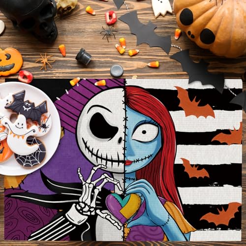Halloween Jack Placemats Set of 4 - Vibrant Seasonal Dining Decor