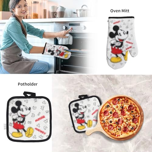 Gray Wooden Cooking Spoon Set with Apron & Oven Mitt - Kitchen Utensils & Gifts