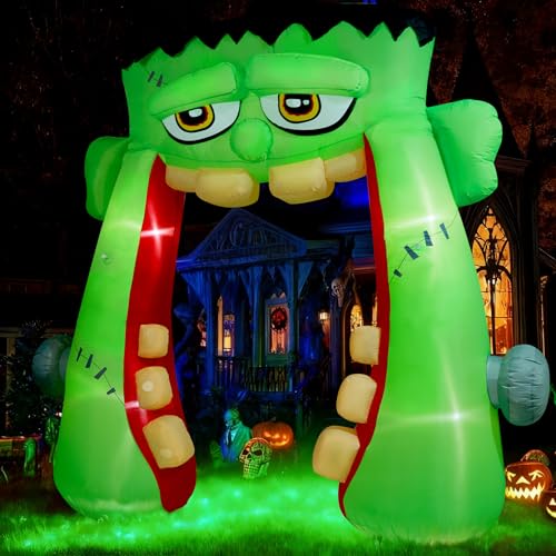 10FT Halloween Inflatable Frankenstein Archway Outdoor Yard Decor with LED Lights
