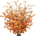 Gold Fall Eucalyptus Stems - Artificial Autumn Leaves for Floral Arrangements & Home Decor