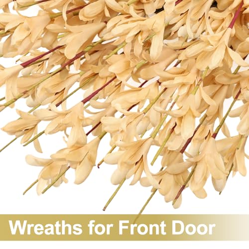 26 Inch Realistic Fall Wreath for Front Door - Wheat Variation