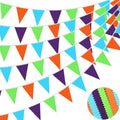 Fabric Bunting Banner 40Ft Kids Party Decorations - Colorful Triangle Flags