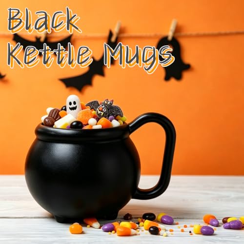 6 Pack 15 oz Cauldron Mugs - Halloween Witch Brew Drinkware