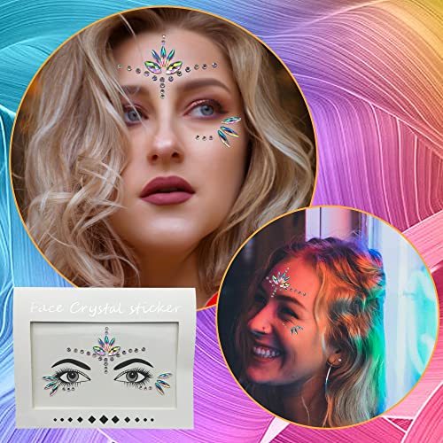 Sparkling Rhinestone Face Gems Stickers for Makeup & Party Decorations