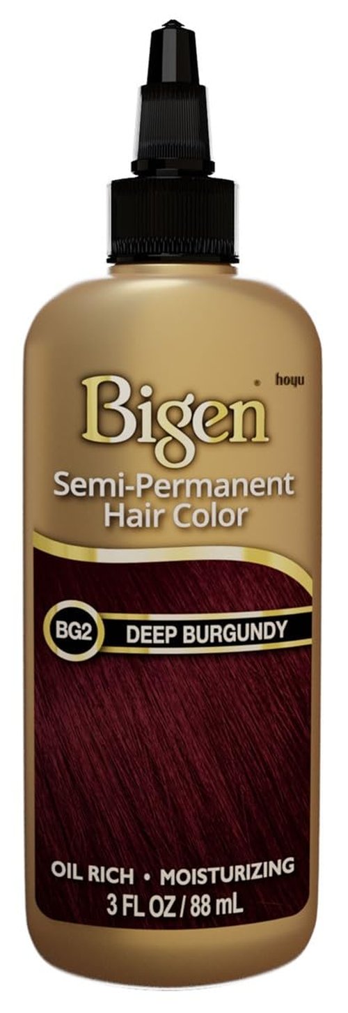 Bigen Semi-Permanent Haircolor - Deep Burgundy Shade | 3 Ounce (88ml) for Vibrant Color