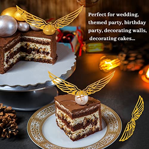 Golden Snitch Wings Chocolate Decorations 50 Pcs for Themed Parties