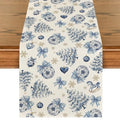 13 x 108 Inch Christmas Table Runner - Blue Winter Holiday Decor - Artoid Mode