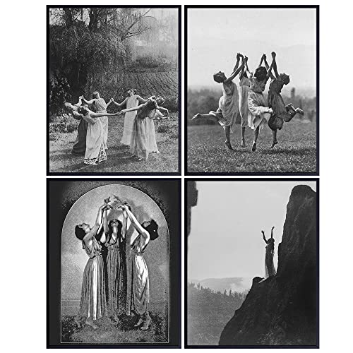 Wicca Witchcraft Wall Art Set - 11x14 Gothic Pagan Poster - Mysticism Decor